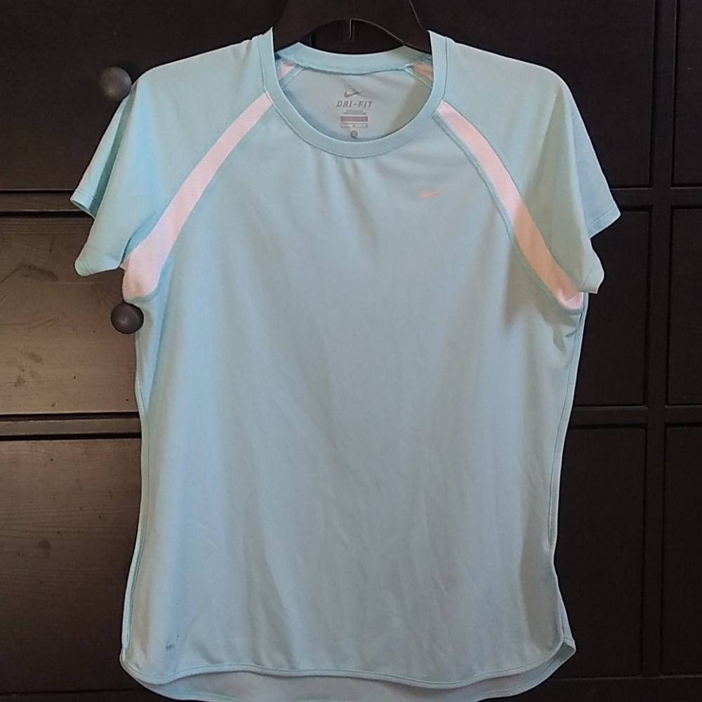 Light blue nike dry fit shirt